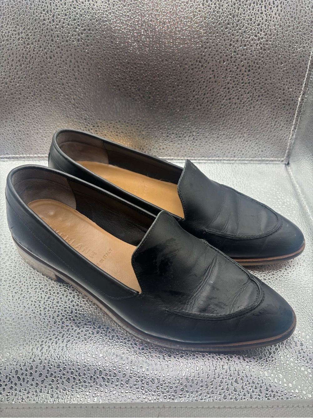 Everlane The Modern Loafer Women’s Size 8.5 Black Leather Slip On Made In Italy